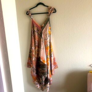 Anthropologie unique Sebou Scarf Print Handkerchief Dress by TINY Size Large